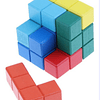 Cubo De Madera Rubik, Tetris 7 Piezas, Juego De Ingenio