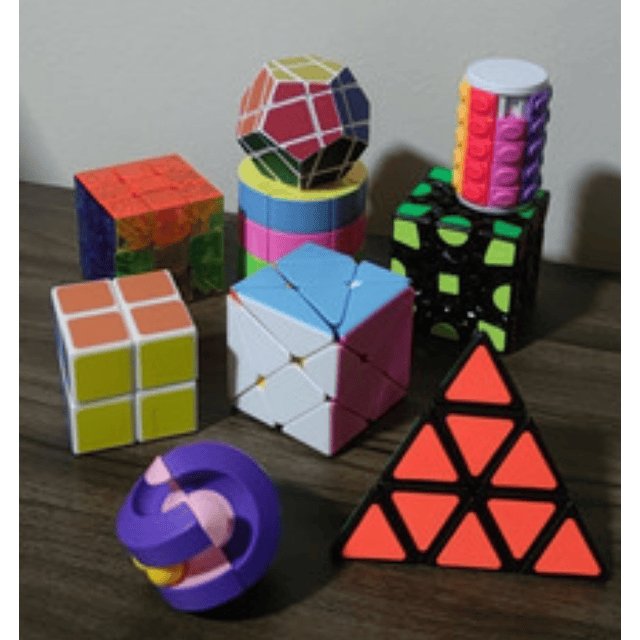 tímido Peculiar llorar Pack 9 Cubos Rubik Surtidos Diferentes Modelos