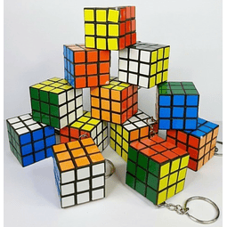 12 Cubos Rubik De Bolsillo Mini, Llavero Incluye Argolla 3x3