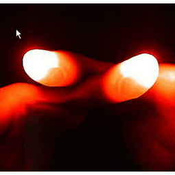 Dedos luminosos led, truco magia, magia con Luz