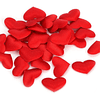 Pétalos En Forma De Corazón Rojo De Tela 5cms, 25 Unid