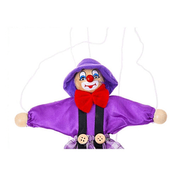 Titere Marioneta Payaso En 5 Colores Con Cables 24cm Alto