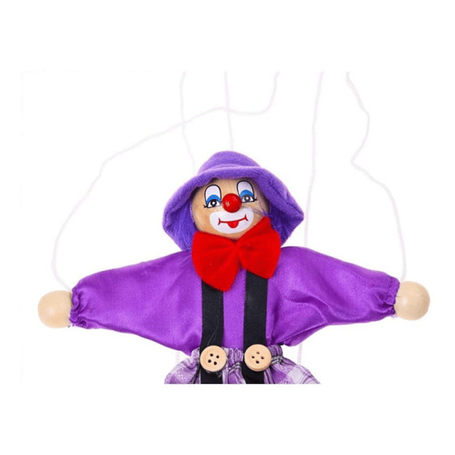 Titere Marioneta Payaso En 5 Colores Con Cables 24cm Alto