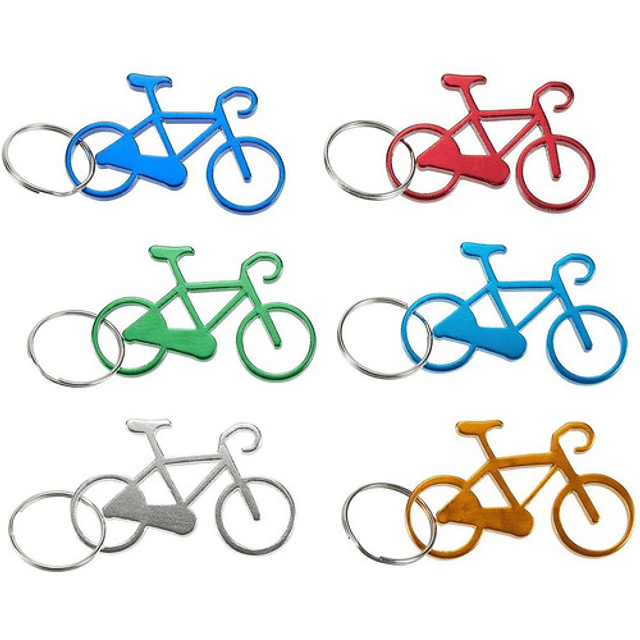 Llavero Destapador Diseño Bicicleta, Aluminio, Colores X 12