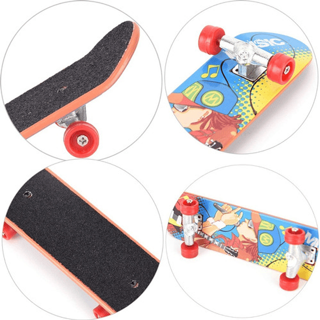 Juguete Mini Skate Pra Dedos + Accesorios. Scateboard Finger