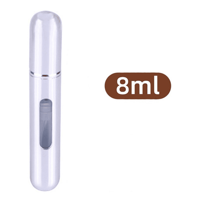 Perfumero 8ml Metálico Recargable Spray, Reutilizable Plata