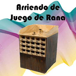 Arriendo Juego típico Chileno, tiro a la Rana