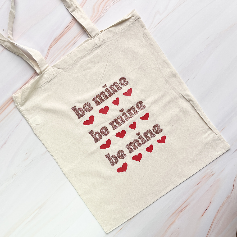 Tote bag "Be mine" - Glitter