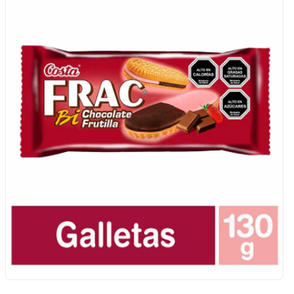 GALLETAS FRAC BI CHOCOLATE FRUTILLA 110G