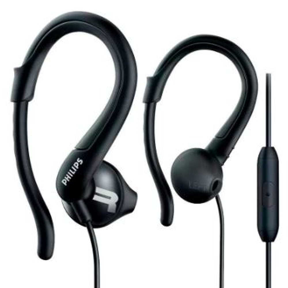 AUDIFONOS PHILIPS EARCLIP MIC BLACK SHQ1255TBK