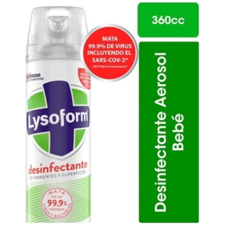 Desinfectante aerosol Lysoform Bebé 360cc. 1