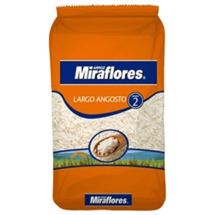 Arroz Miraflores grano Largo y Angosto grado 2 1kg. 1