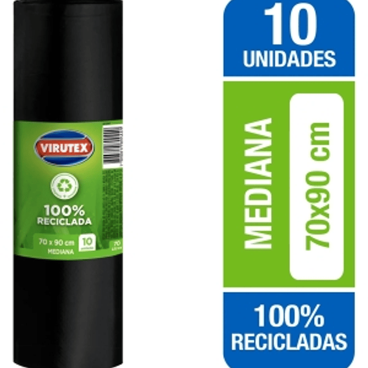 Bolsa de basura Virutex mediano 70x90 10u. 1