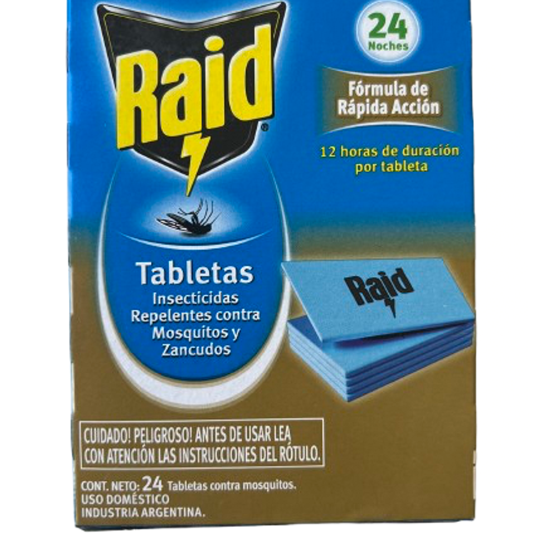 Insecticida repelente Raid tabletas 24u. 1