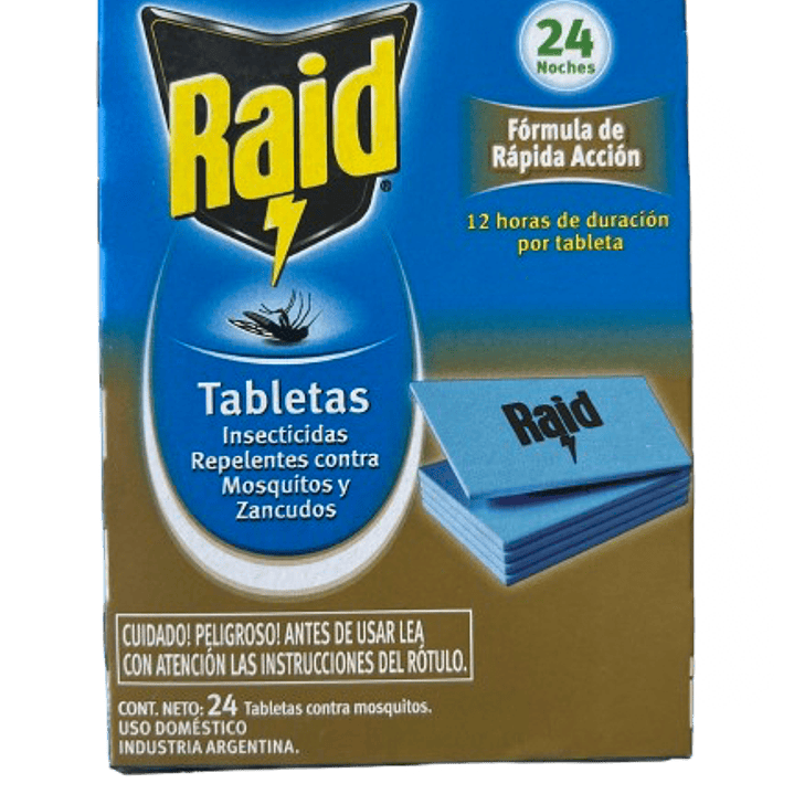 Insecticida repelente Raid tabletas 24u. 1