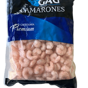 Camarones Cocidos y Pelados GAG bolsa de 1 kg.
