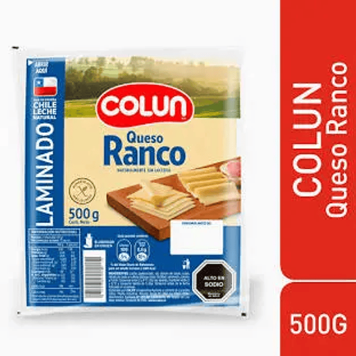 Queso laminado Ranco Colun 500gr. 1