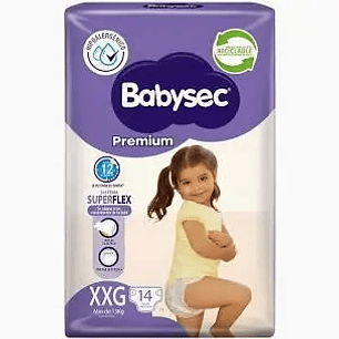 Pañales XXG Babysec 14 unidades
