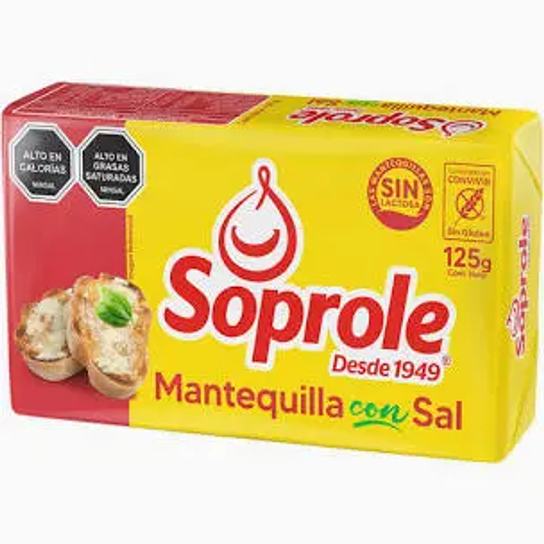 Mantequilla con sal Soprole 125gr. 1