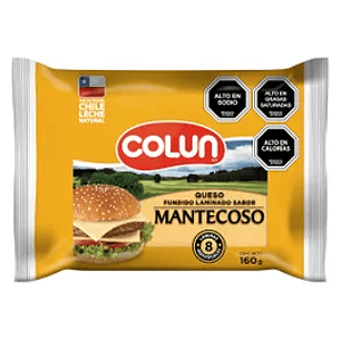 Queso laminado Mantecoso Colun 160 gr.