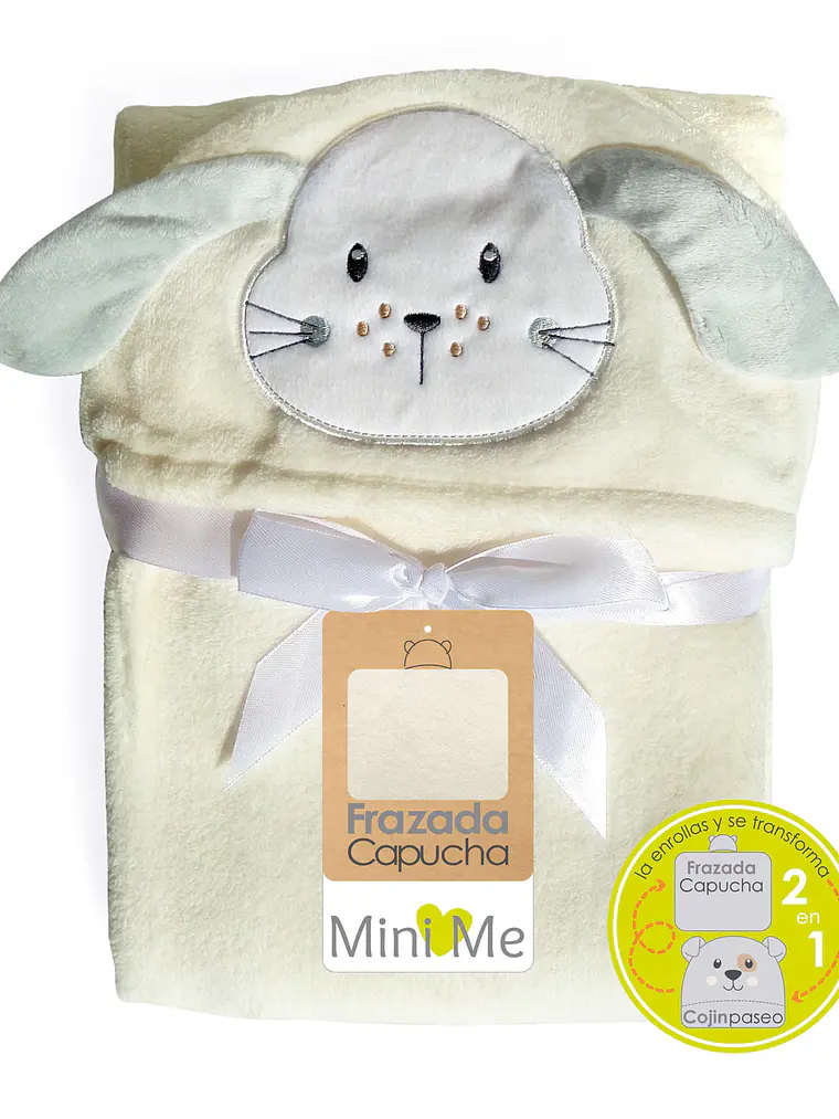 Manta con capucha para bebé 2 en 1 | Conejo 1