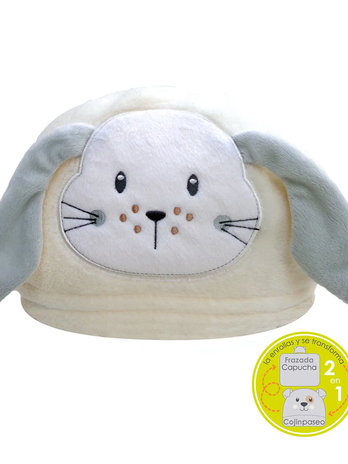 Manta con capucha para bebé 2 en 1 | Conejo 3