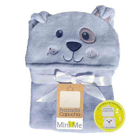 Frazada con capucha para bebé 2 en 1 | Perrito