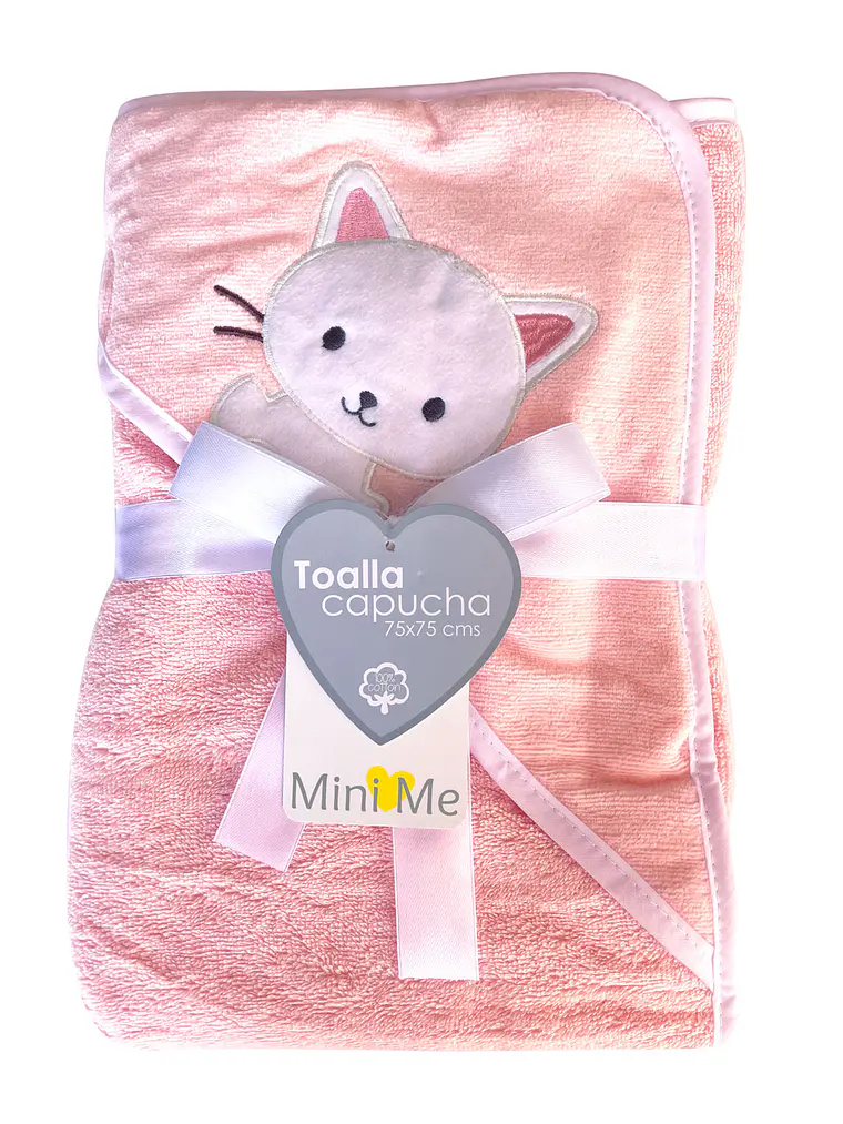 Toalla con capucha para bebé | Gatita 1