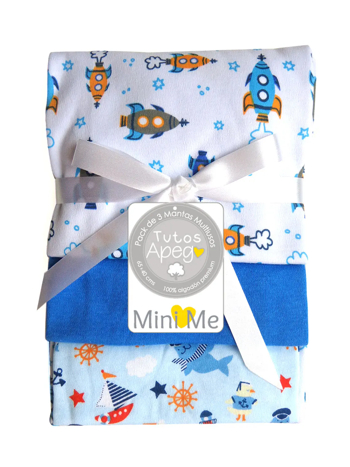 Tutos de algodón para bebé | Elefantes 1