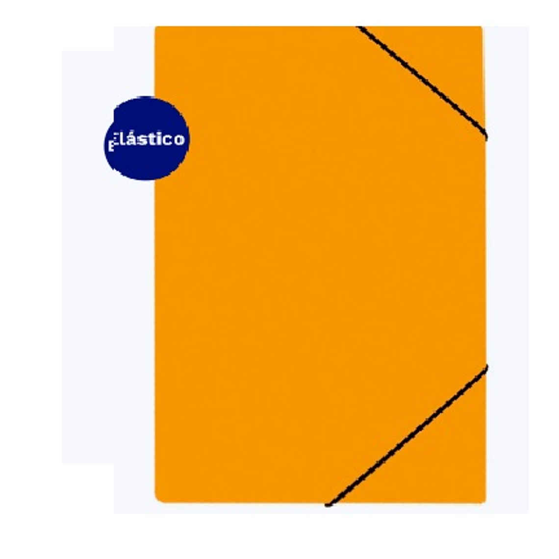 Carpeta con elástico color Naranjo 1