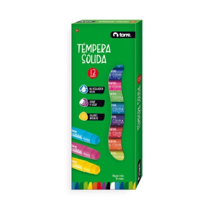 Tempera Solida Torre 12 Colores