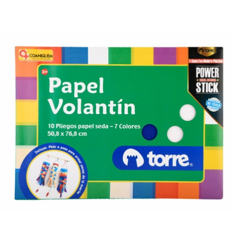 Papel Volantín 10 pliegos Torre 1