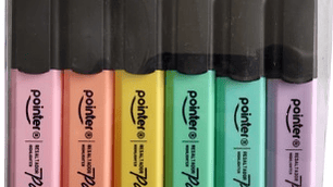 DESTACADOR 6 POINTER PASTEL