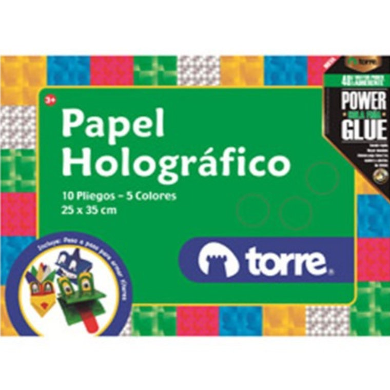 BLOCK PAPEL HOLOGRAFICO TORRE 1