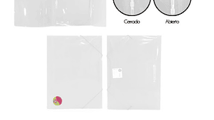 CARPETA ARCHIVO ELASTICO CLIP TRANSPARENTE 