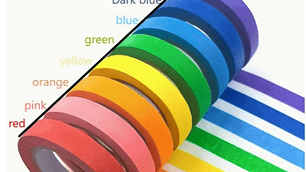 Cinta Masking 18x20mt  colores