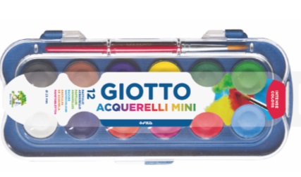 Acuarela 30mm 12 Colores Giotto