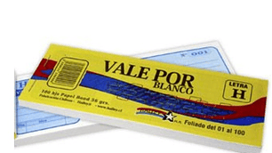 Talonario vale por pack de 40 unidades .