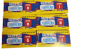 Vale voto 150 unidades