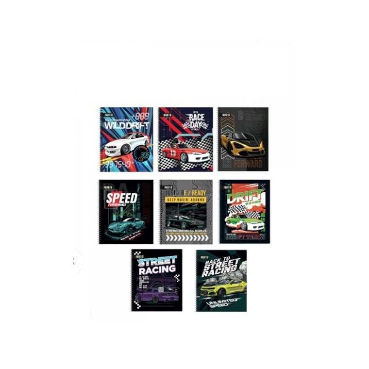 CUADERNO UNIV TAPA DURA 7MM 100H CARS  1