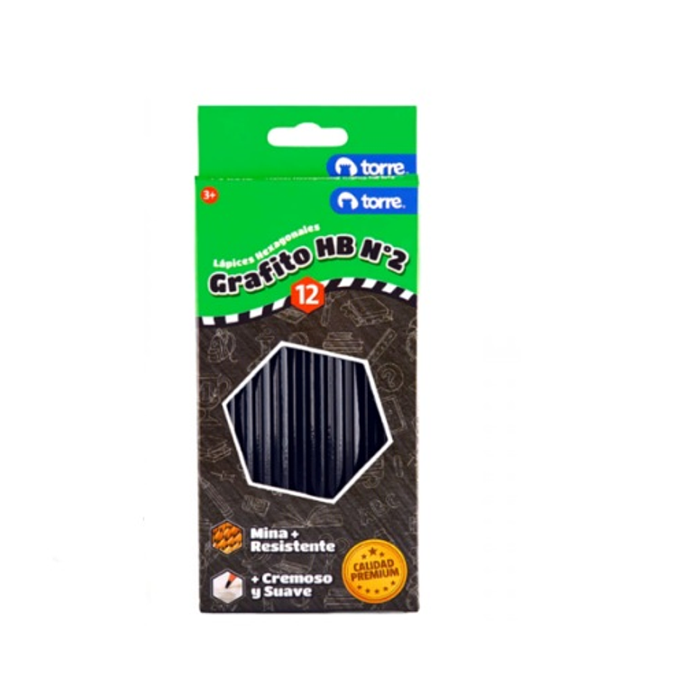 LAPIZ GRAFITO TORRE HEXAGONAL  Caja 12 unidades 1