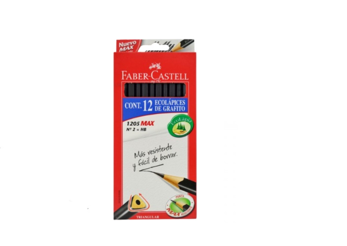 Lápiz Grafito Triangular Faber Castell Nº2 12 Unidades