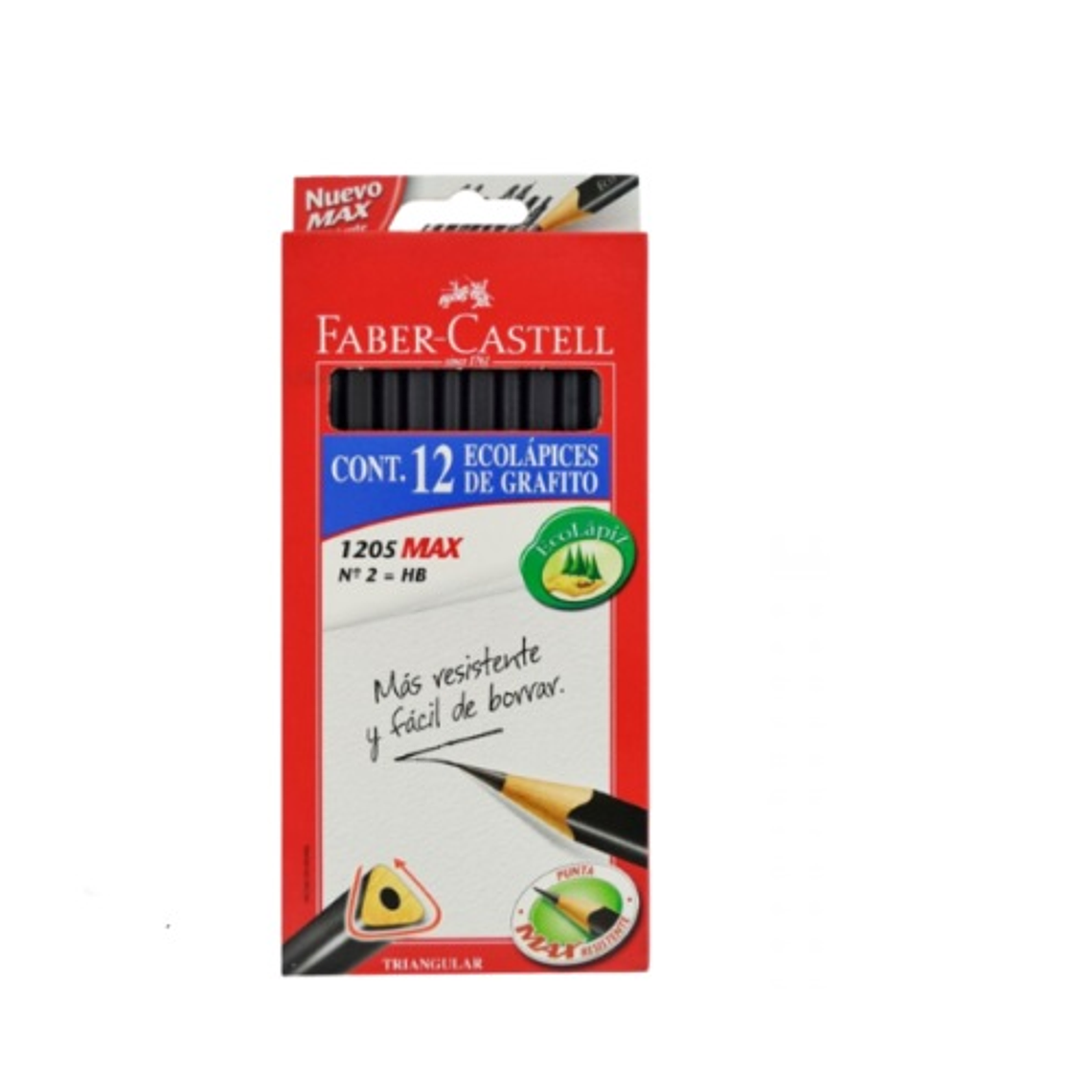 LAPIZ GRAFITO FABER TRIANGULAR 12 unidades 1