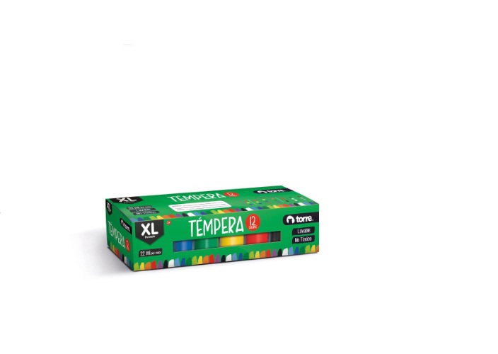 Témperas sólidas 12 colores
