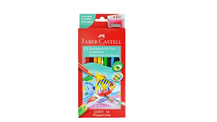 LAPIZ COLOR 12 ACUARELABLE FABER