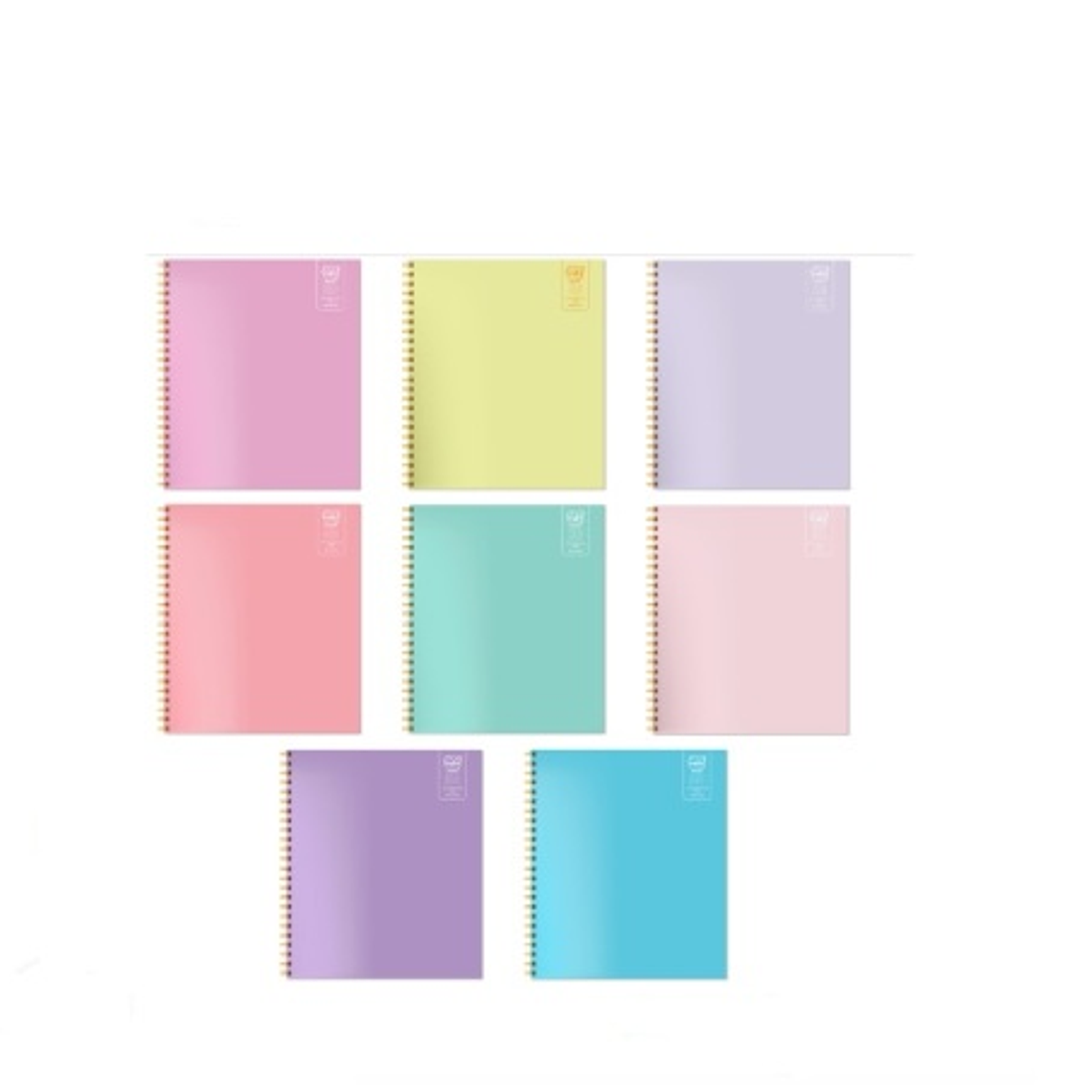 CUADERNO UNIV ESPIRAL DOBLE 7MM 100H PASTEL  1