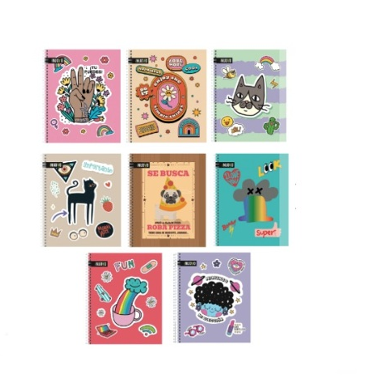 CUADERNO UNIV TAPA DURA 7MM 100H TEEN  1