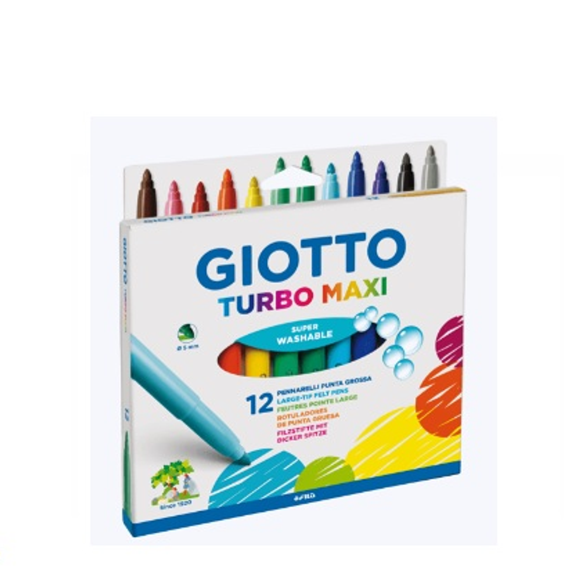 Plumon Escolar Jumbo 12 Colores Lavable Giotto 1