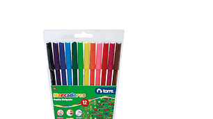 Marcador Scripto  12 colores delgado Torre