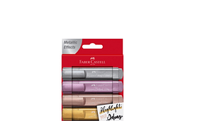 DESTACADOR METALICO FABER CASTELL 4 UNIDADES